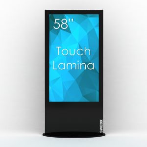 SWLT-58K8-A2 – 58" Lamina Touch-Stele, schwarz von SWEDX