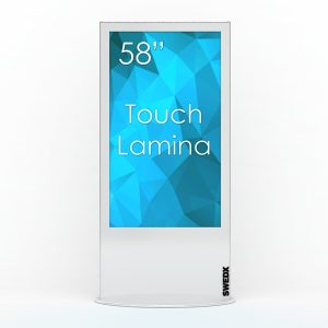 SWLT-58K8-A1 – 58" Lamina Touch-Stele, weiß von SWEDX