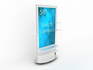 SIGNAMEDIA Digital Signage Touch Stele 58 Zoll in weiß