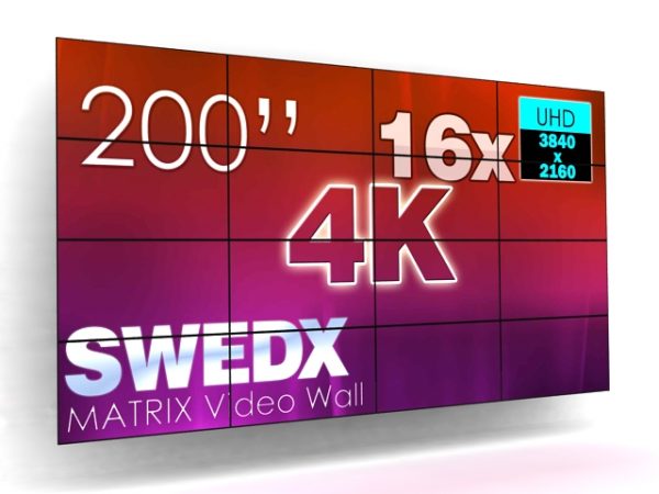 SIGNAMEDIA Digital Signage Video Wall 200 Zoll, Quelle: SWEDX AB, 16353 Spånga, Schweden