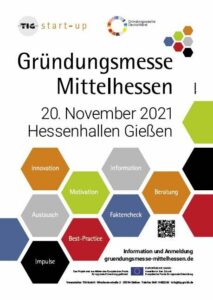 Plakat der Gruendungsmesse Mittelhessen 2021