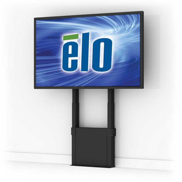 Touchscreen-Monitor und elektrische Boden-Wandhalterung, Quellen: Elo Touch Solutions, Inc., Milpitas, California 95035, USA und SMS Smart Media Solutions AB, 131 30 Nacka, Schweden